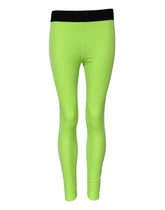 Dolce & Gabbana Grüne Nylon Slim Fit Leggings Hose