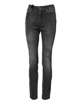 Dolce & Gabbana Dunkelgraue AUDREY Baumwoll-Skinny-Jeans aus Denim