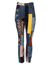 Dolce & Gabbana Mehrfarbige Patchwork-Skinny-Jeans