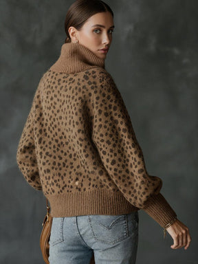 Stylischer Leopard Print Sweater - Herbstlicher Luxus & Komfort