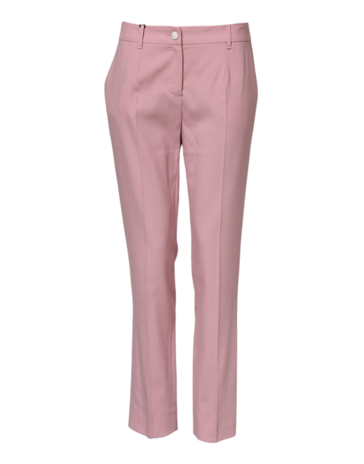 Dolce & Gabbana Rosa Wolle Mid Waist Tapered Pants