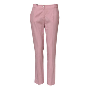 Dolce & Gabbana Rosa Wolle Mid Waist Tapered Pants