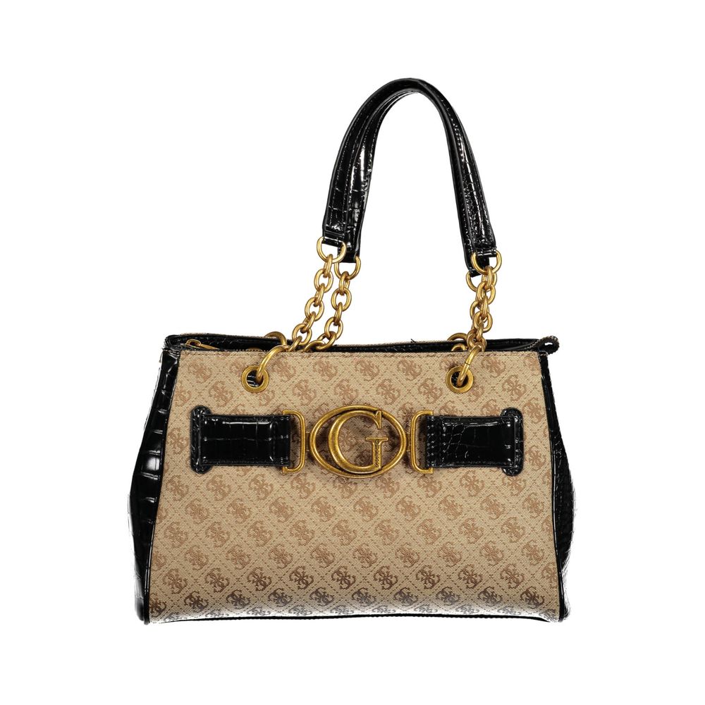 Guess Jeans Schwarze Polyethylen-Handtasche