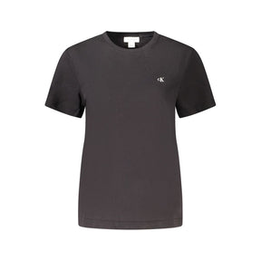 Calvin Klein Schwarzes Baumwoll-T-Shirt für Frauen