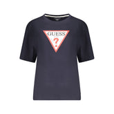 Guess Jeans T-Shirt aus blauer Baumwolle für Frauen