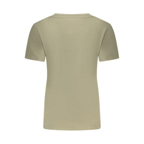 Guess Jeans Grünes T-Shirt aus Baumwolle für Frauen