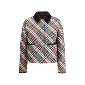 Burberry Karo-Wattierte Jacke