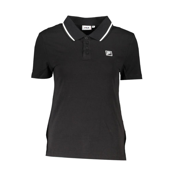 Fila Schwarzes Baumwoll-Poloshirt
