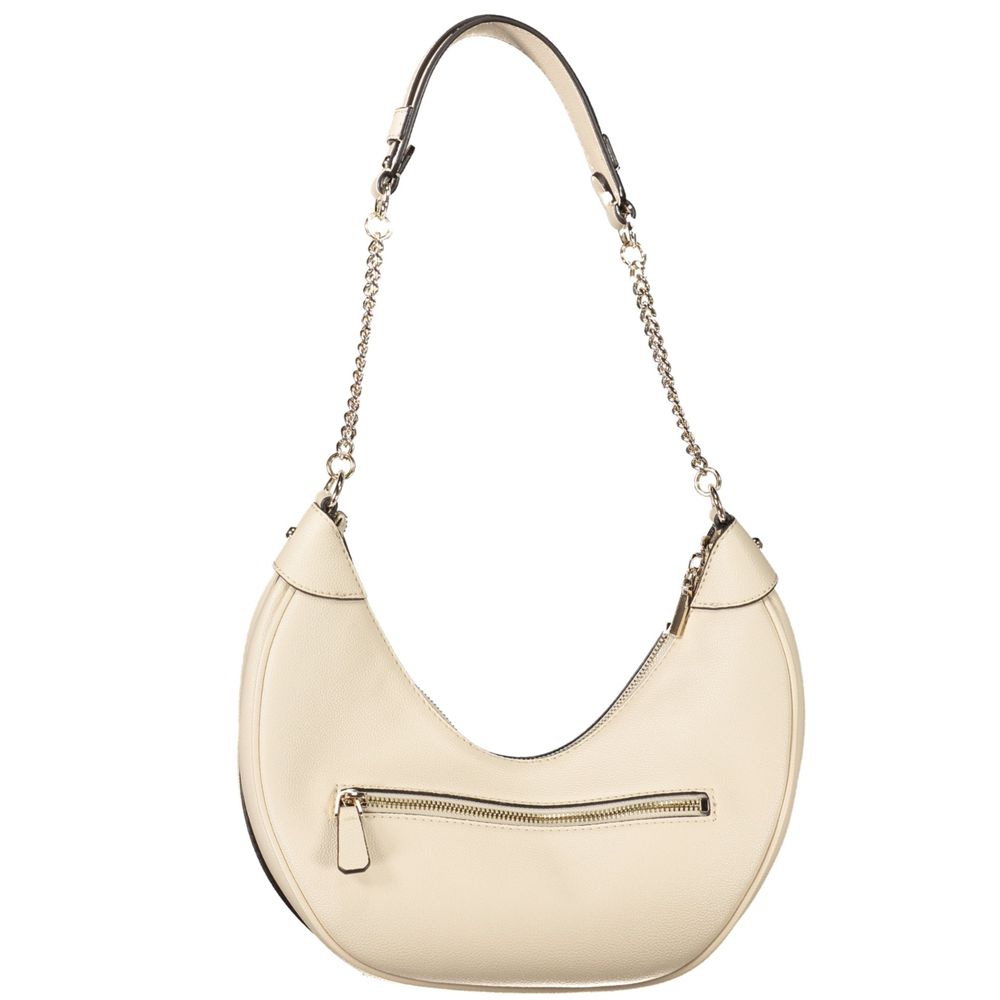 Guess Jeans Beige Polyethylen Frauen Handtasche