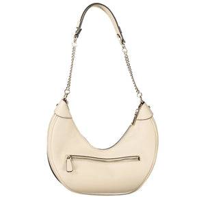 Guess Jeans Beige Polyethylen Frauen Handtasche