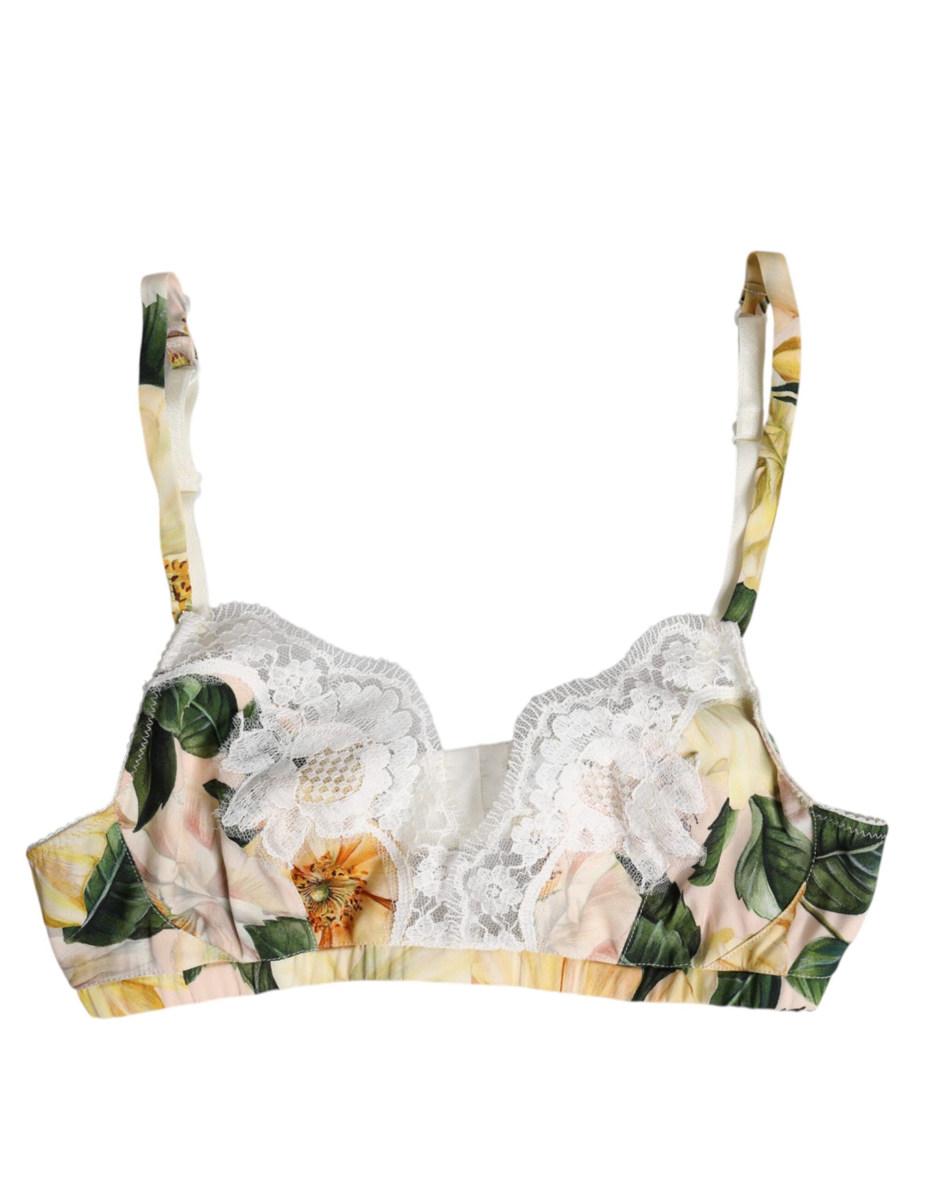 Dolce & Gabbana Multicolor Floral Print Non Wire BH Unterwäsche