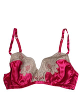 Dolce & Gabbana Magenta Floral Lace Silk Non Wire BH Unterwäsche