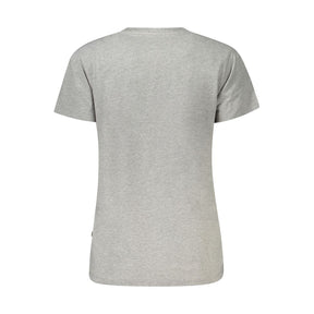 Guess Jeans Graues Baumwoll-T-Shirt für Frauen