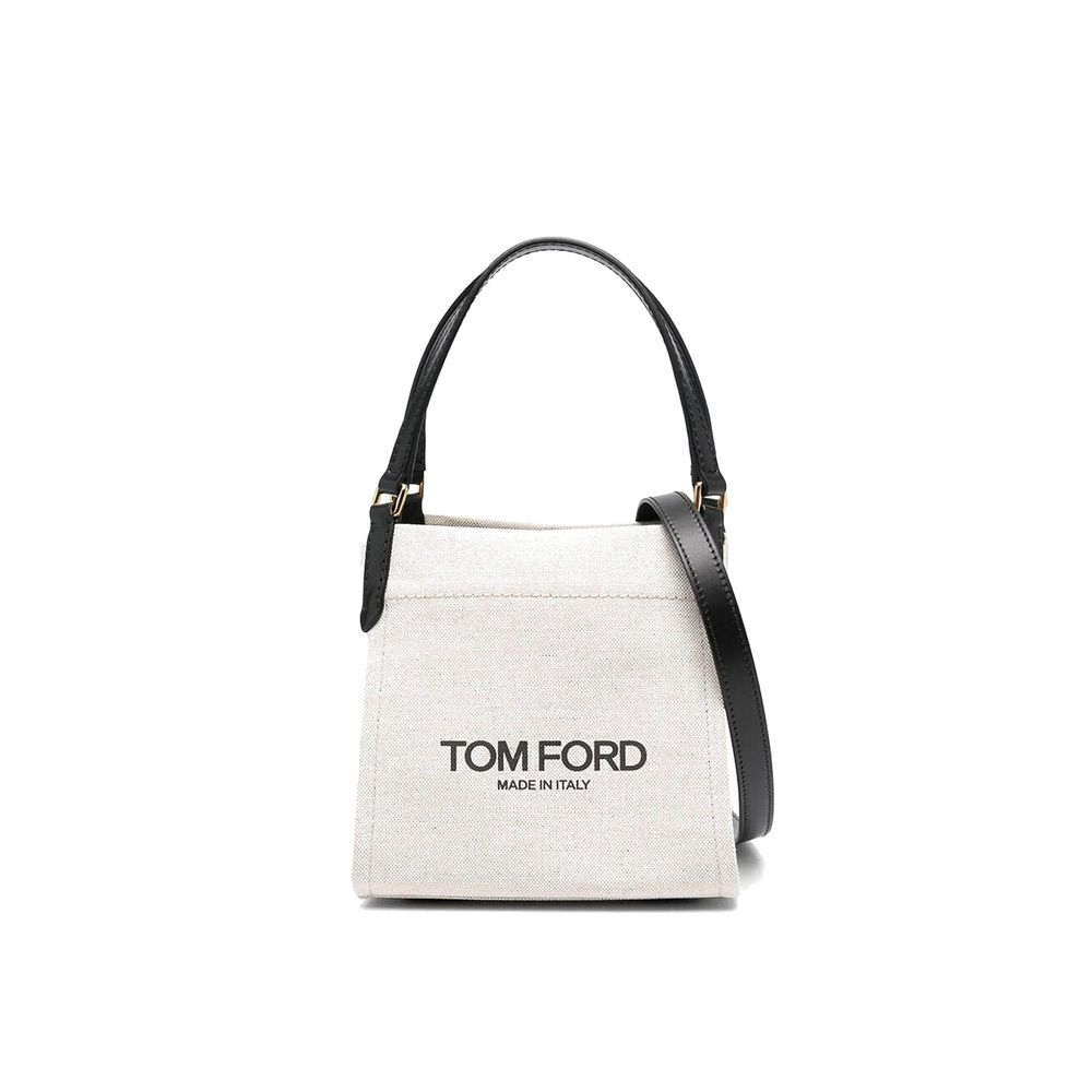 Tom Ford Beigefarbene Leinentasche