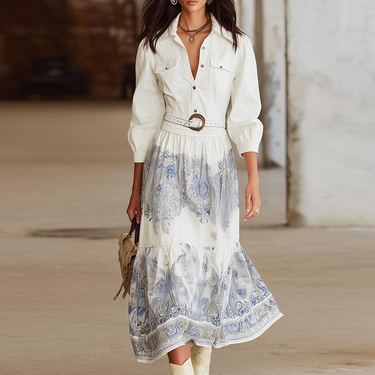 Boho-Chic Midi-Kleid: Eleganter Winter-Style mit handwerklicher Raffinesse