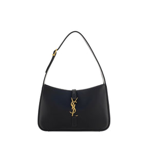 Saint Laurent Schwarze Kalbshaut Bos Taurus Schultertasche