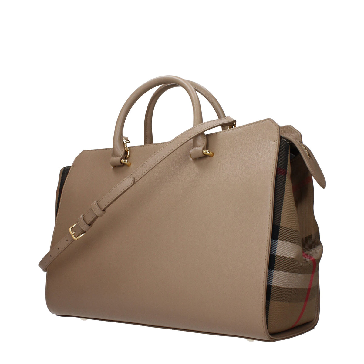 Burberry Beigefarbene Lederhandtasche