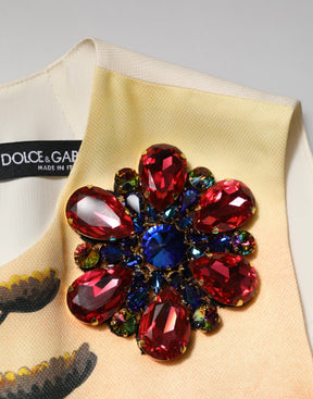 Dolce & Gabbana Multicolor Kristallverziertes A-Linien-Minikleid