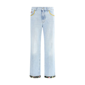 Valentino Jeans mit Blumenkante