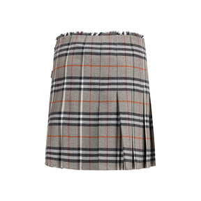 Burberry Karo Archiv Wolle Minirock