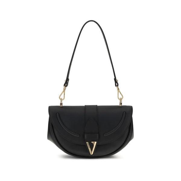Versace Schwarze Schultertasche aus Kalbshaut Bos Taurus