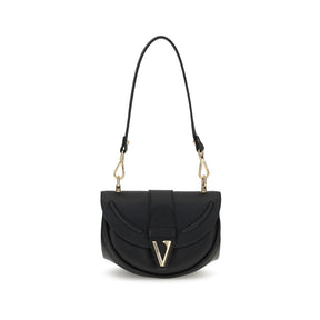 Versace Schwarze Kalbshaut Bos Taurus Schultertasche