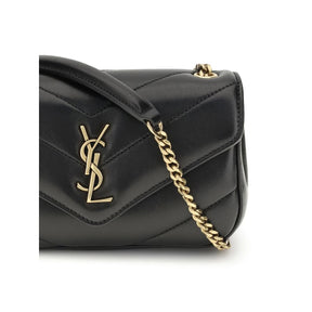 Saint Laurent Schwarze Lamm-Schultertasche Ovis Aries Aries