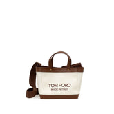 Tom Ford Beigefarbene Tote Bag aus Baumwolle