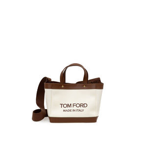 Tom Ford Beigefarbene Tote Bag aus Baumwolle
