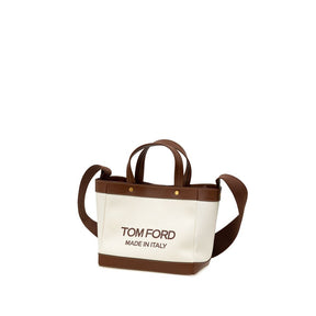 Tom Ford Beigefarbene Tote Bag aus Baumwolle