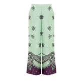 Gucci Grüne Seidenhose