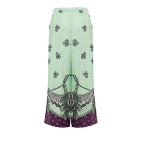 Gucci Grüne Seidenhose