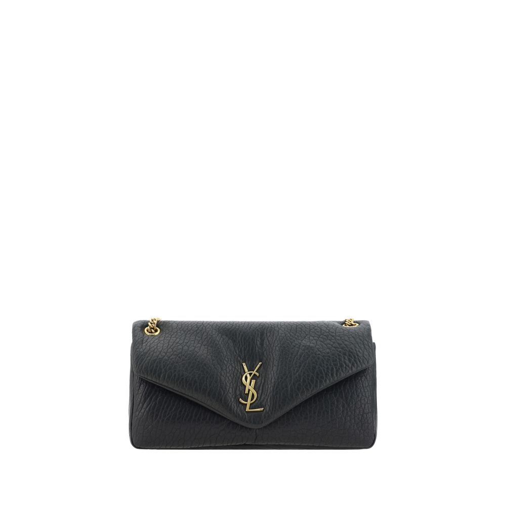 Saint Laurent Schwarze Lamm-Schultertasche Ovis Aries Aries