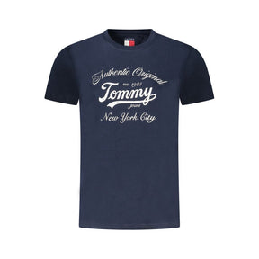 Tommy Hilfiger T-Shirt aus blauer Baumwolle für Frauen