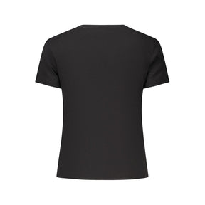 Tommy Hilfiger Schwarzes Baumwoll-T-Shirt für Frauen