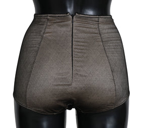 Dolce & Gabbana Unterhose Unterwäsche Beige mit schwarzem Netz