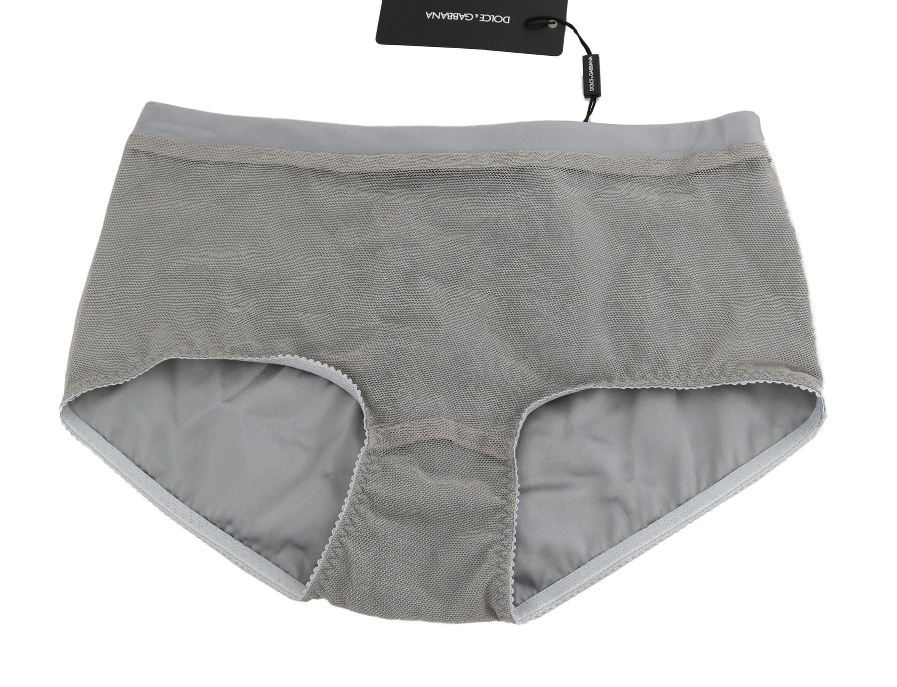 Dolce & Gabbana Unterwäsche Silber mit Netzseidenunterteil