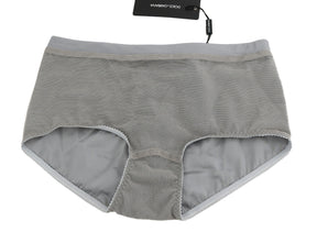 Dolce & Gabbana Unterwäsche Silber mit Netzseidenunterteil