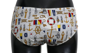 Dolce & Gabbana Unterwäsche Sailor Print Silk Bottoms
