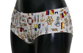 Dolce & Gabbana Unterwäsche Sailor Print Silk Bottoms