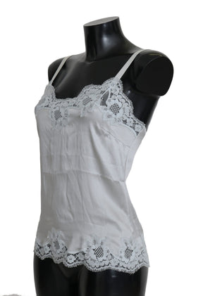 Dolce & Gabbana Grünes Seiden-Spitzenkleid Chemisole Lingerie