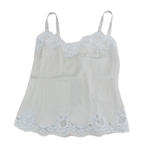 Dolce & Gabbana Grünes Seiden-Spitzenkleid Chemisole Lingerie