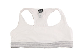 Dolce & Gabbana Weißer Baumwoll-Sport-Stretch-BH Unterwäsche