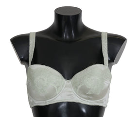 Dolce & Gabbana Grüner Balconcino BH Florale Spitze Unterwäsche