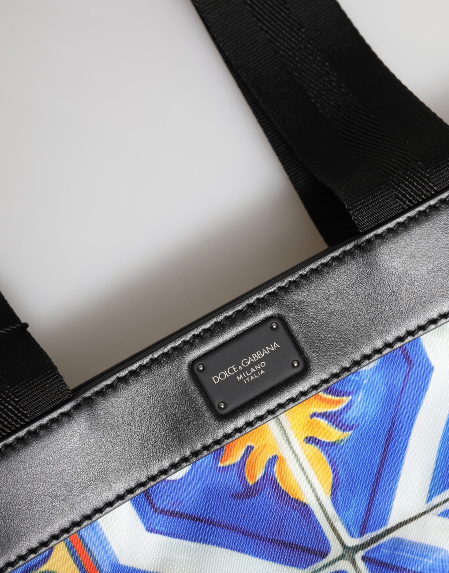 Dolce & Gabbana Multicolor Maiolica Print Tote Schulterriemen Tasche