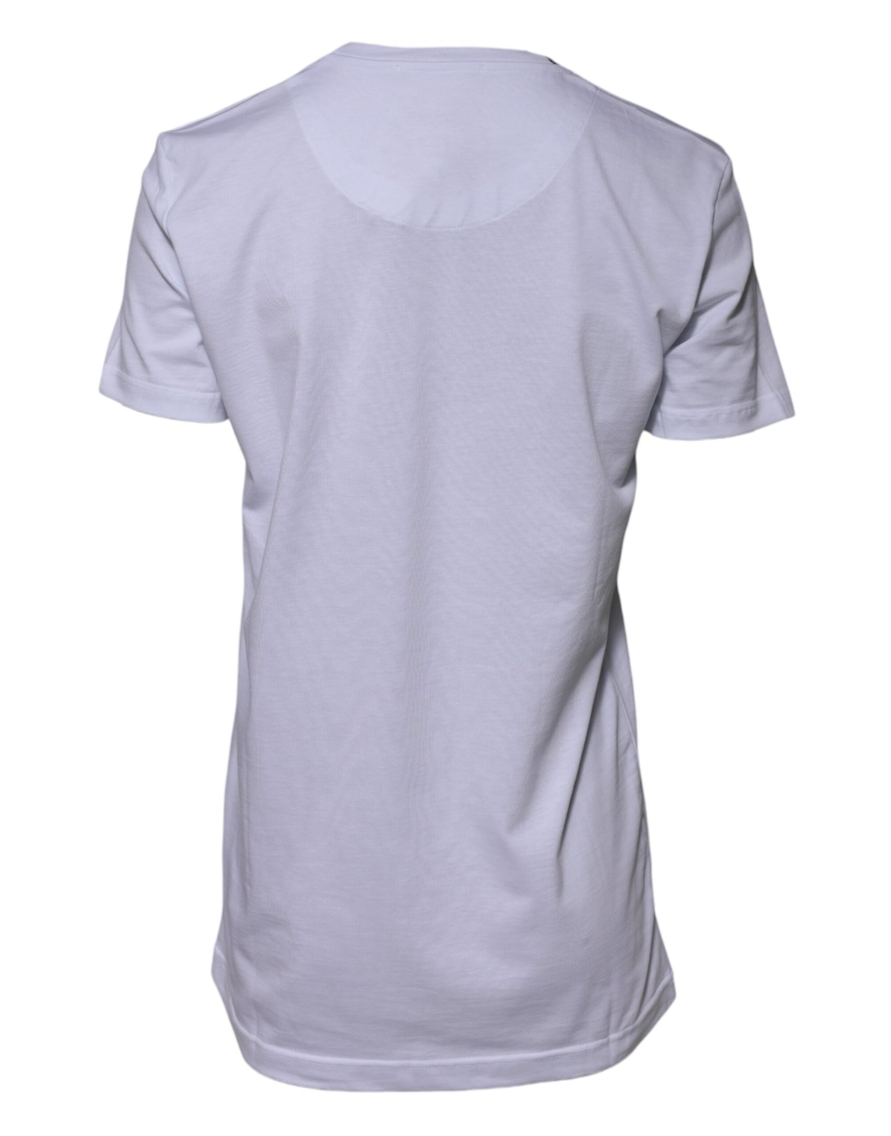 Dolce & Gabbana Weißes Baumwoll-Goodluck-2023-T-Shirt mit Rundhalsausschnitt