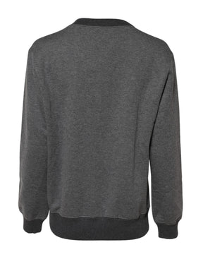 Dolce & Gabbana Grauer DG Logo-Pullover mit Stickerei