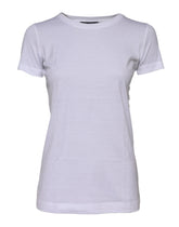 Dolce & Gabbana Weißes Baumwoll-T-Shirt mit Rundhalsausschnitt und kurzen Ärmeln