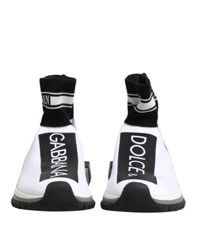 Dolce & Gabbana Weiß Schwarz Sorrento Socken Sneakers Schuhe