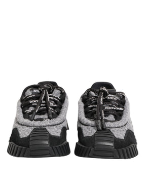 Dolce & Gabbana Schwarz Grau NS1 Low Top Turnschuhe Schuhe